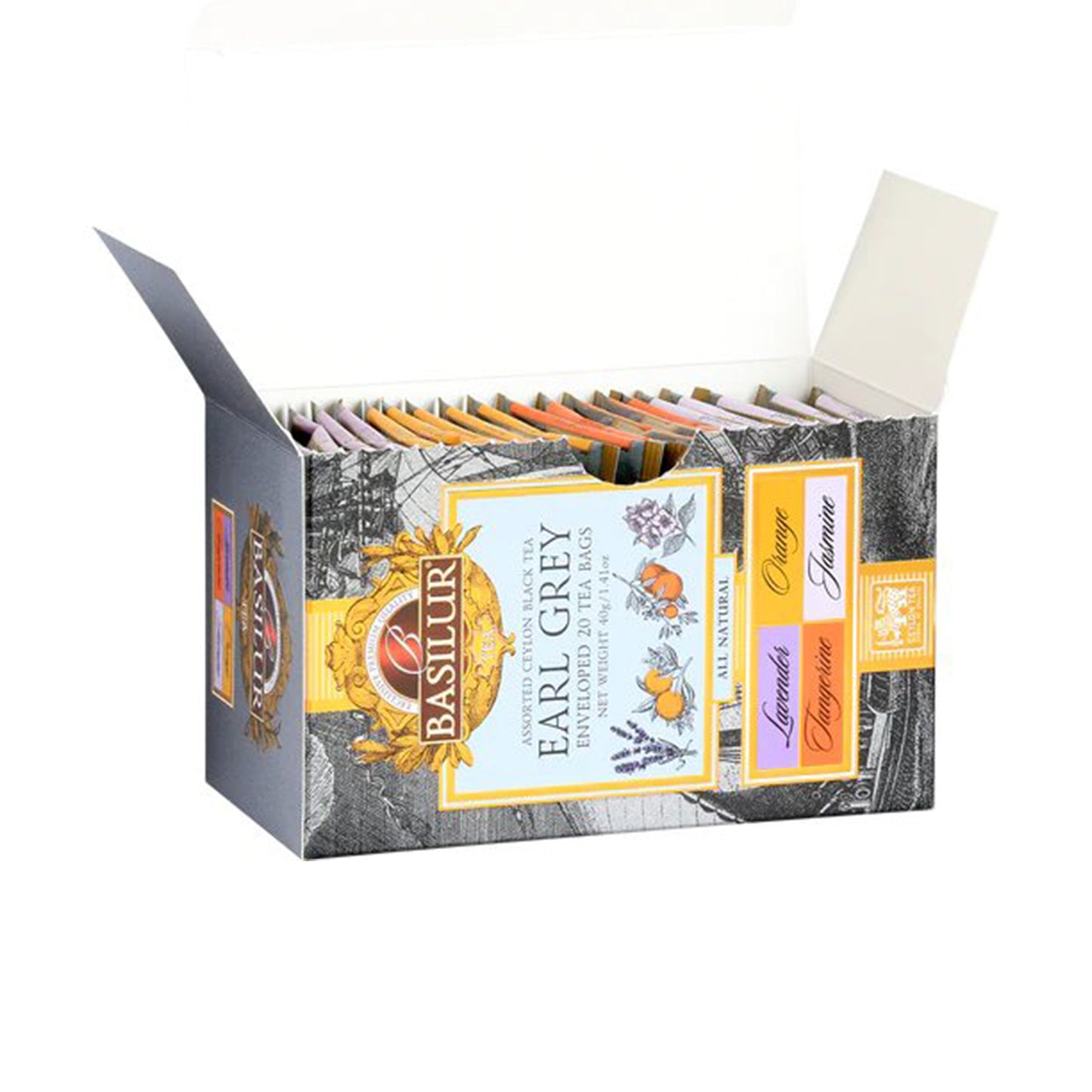 Basilur Earl Grey Collection (40g) 20 čajových sáčků