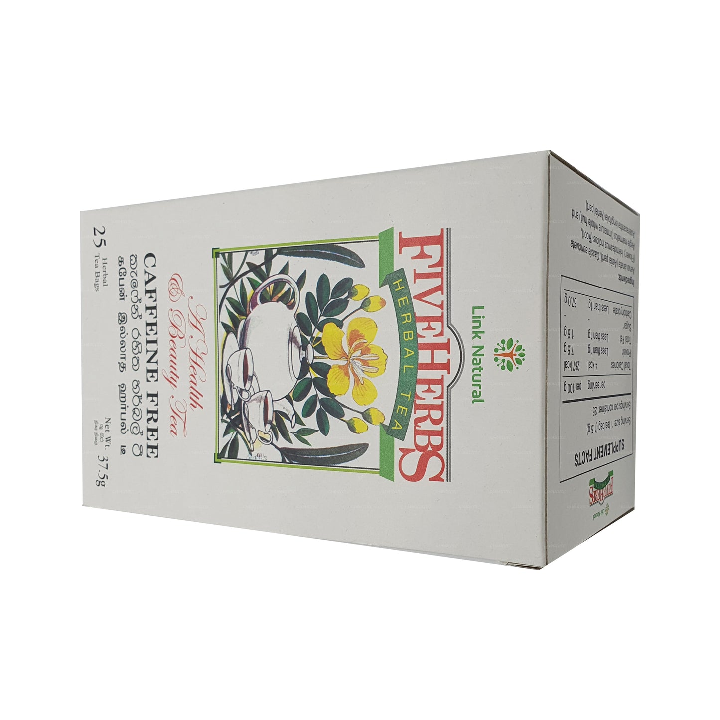 Link Natural Five Herbs Ayurveda Bylinkový čaj (37,5g) 25 čajových sáčků