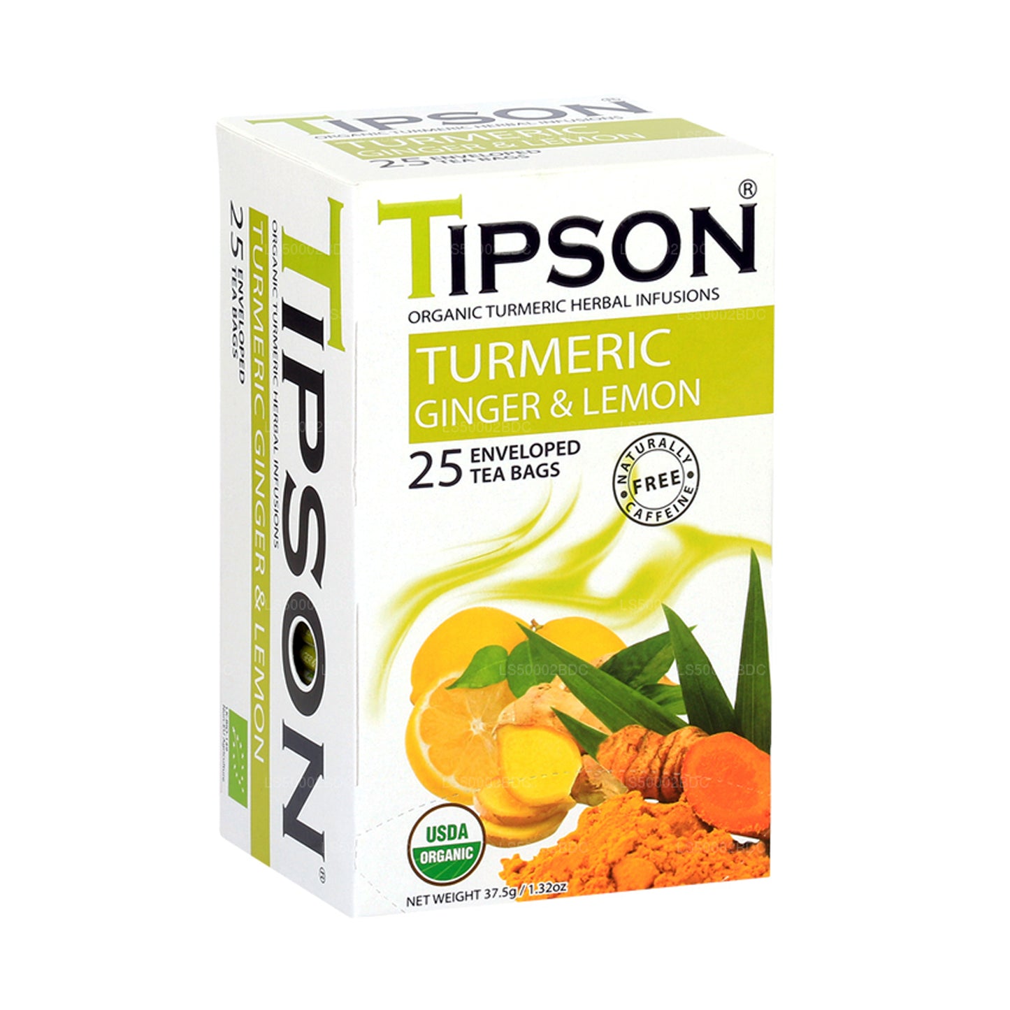 Tipson Tea Organický kurkuma Zázvor a citron (37,5g)