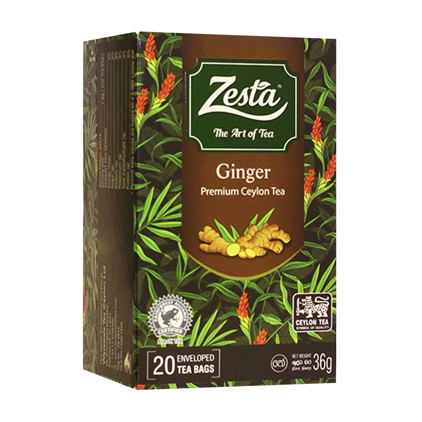 Zesta Ginger Premium Ceylon čaj (36g) 20 čajových sáčků