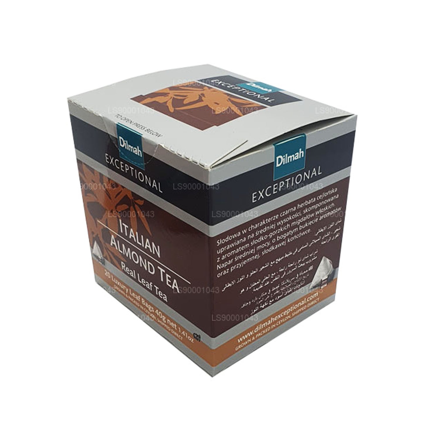 Dilmah Exceptional Italian Almond Real Leaf Tea (40g) 20 čajových sáčků