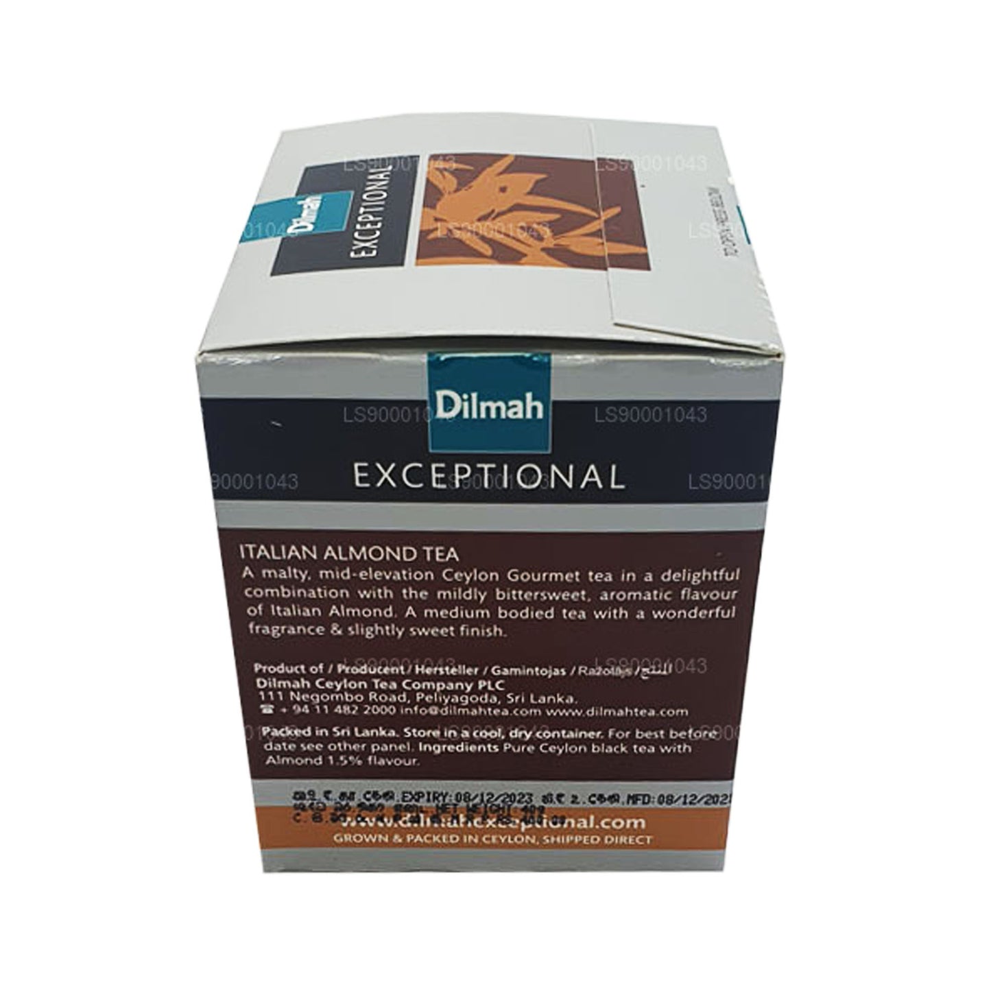 Dilmah Exceptional Italian Almond Real Leaf Tea (40g) 20 čajových sáčků