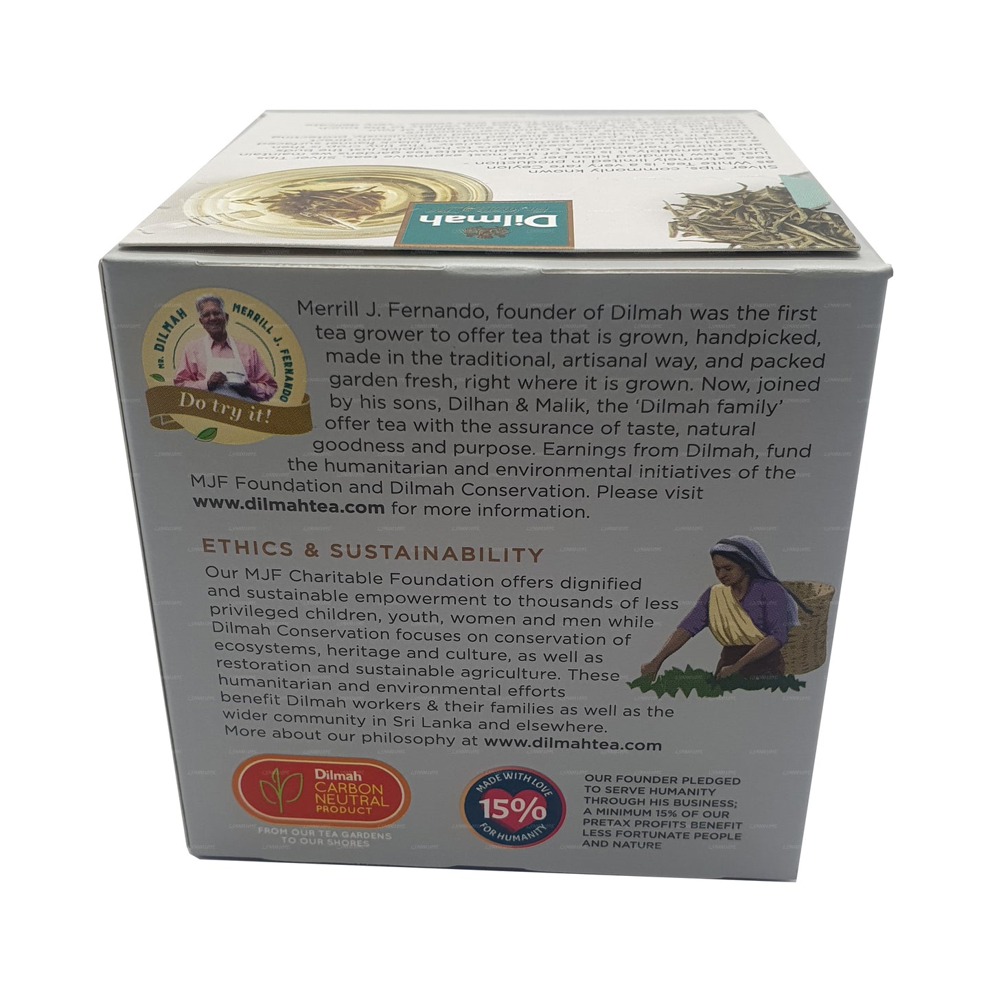 Dilmah Real White Tea Ceylon Silver Tips (20g) 10 Tea Bags