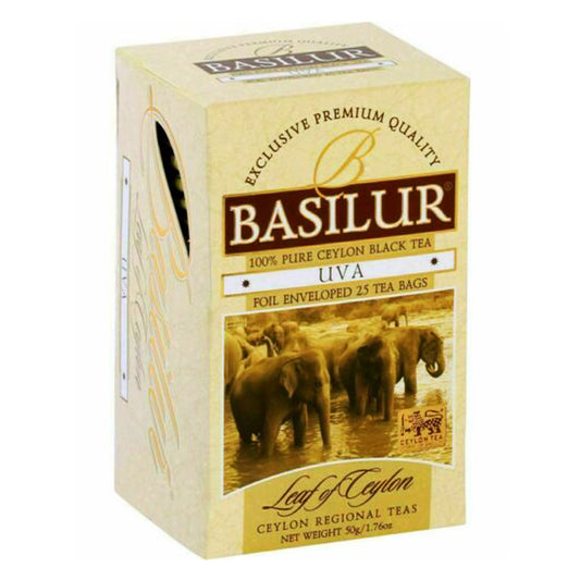 Basilur Uva Pure Ceylon Balck čaj 25 čajových sáčků (50g)