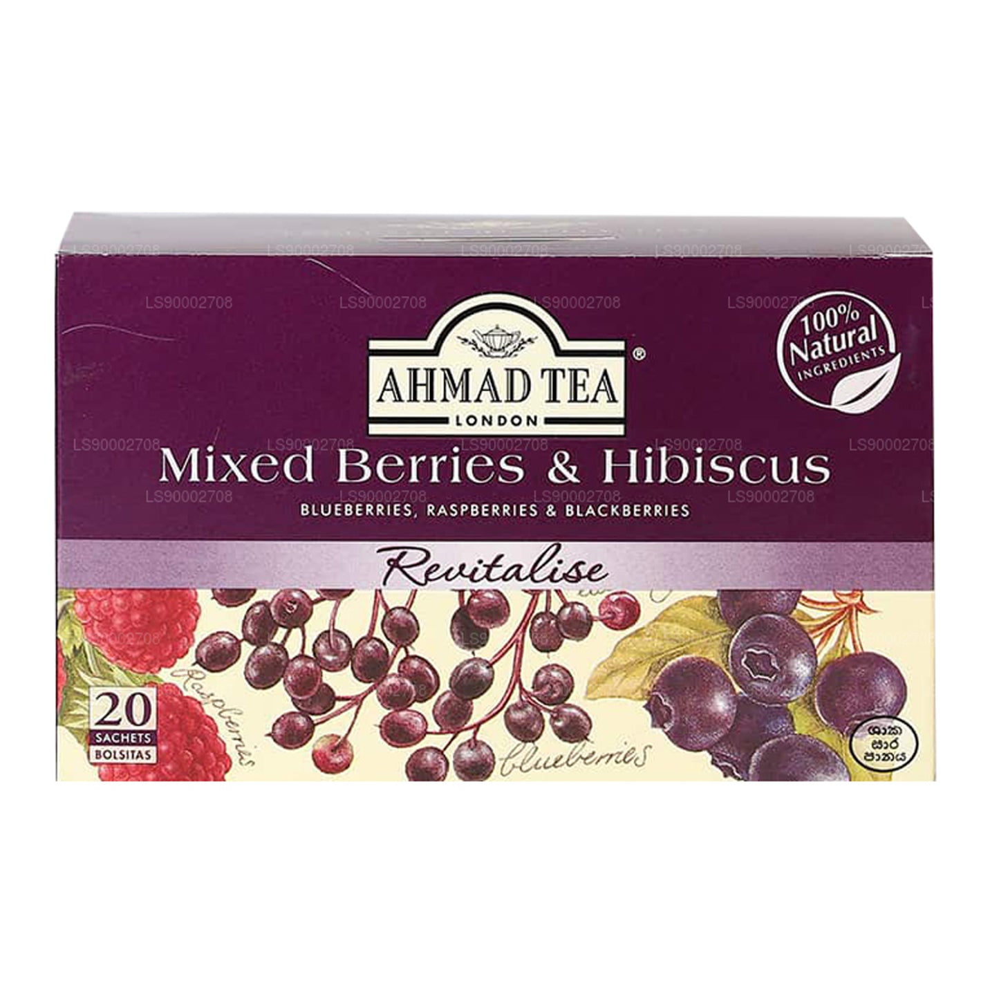 Ahmad Tea Mixed Berry & Hibiscus (40g) 20 Foil Tea Bags