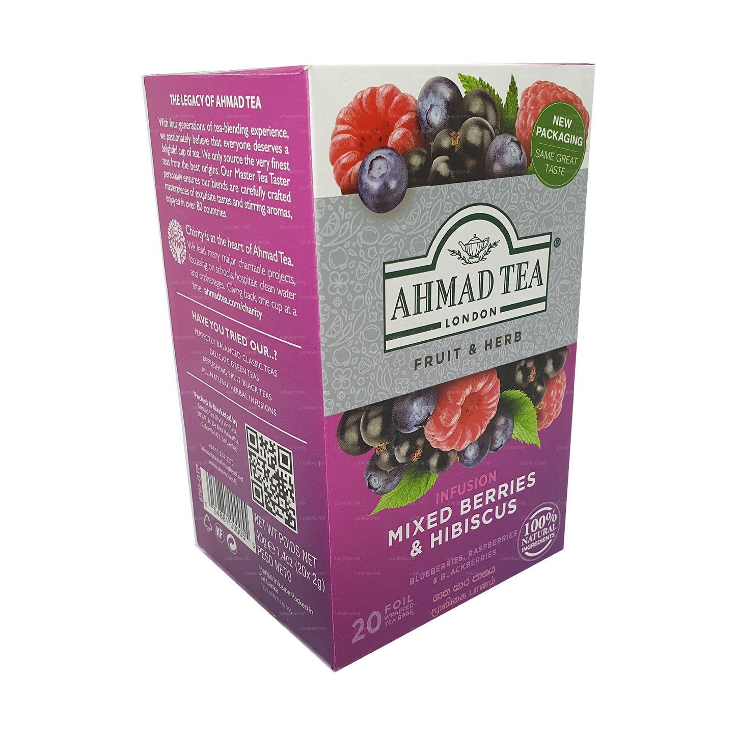 Ahmad Tea Mixed Berry & Hibiscus (40g) 20 Foil Tea Bags