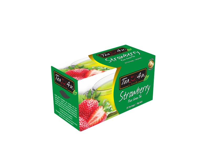 Tea4U Jahodový zelený čaj (50g) 25 čajových sáčků