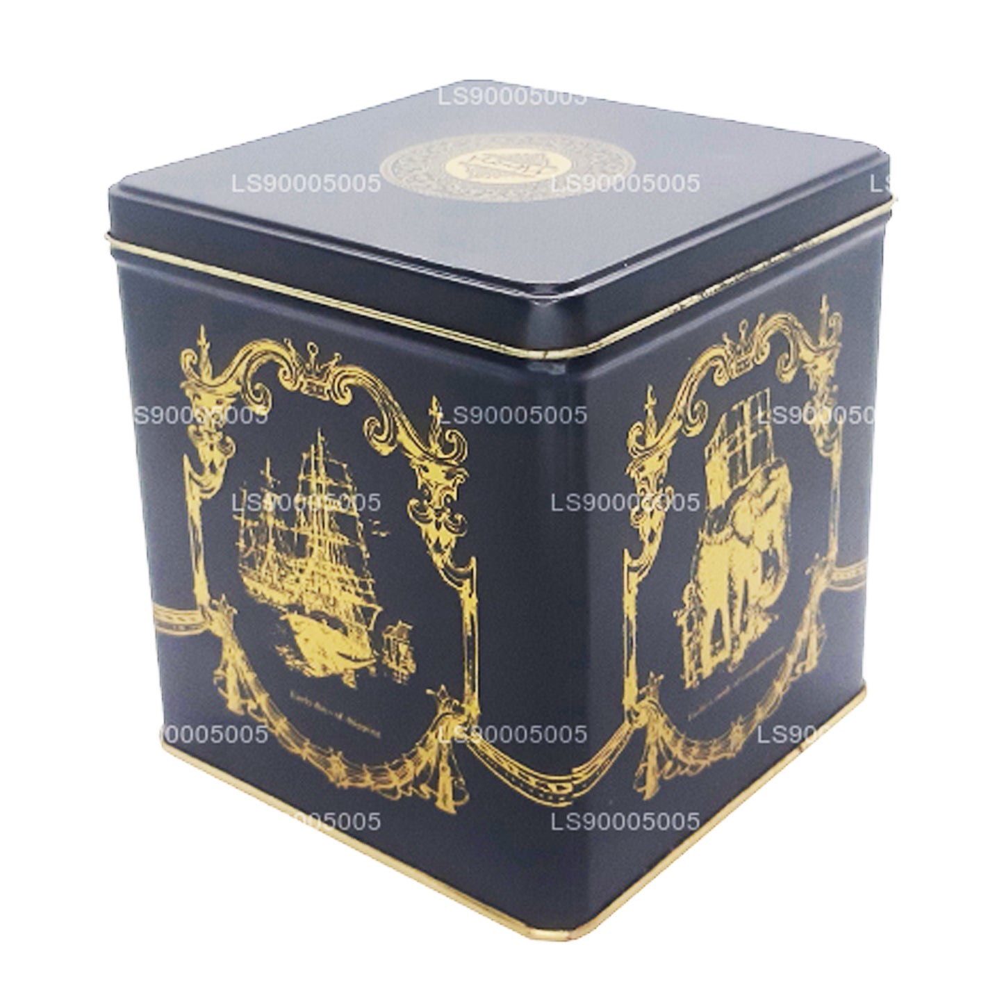 Mlesna Victorian Blend OP Leaf Tea Black Metal Caddy