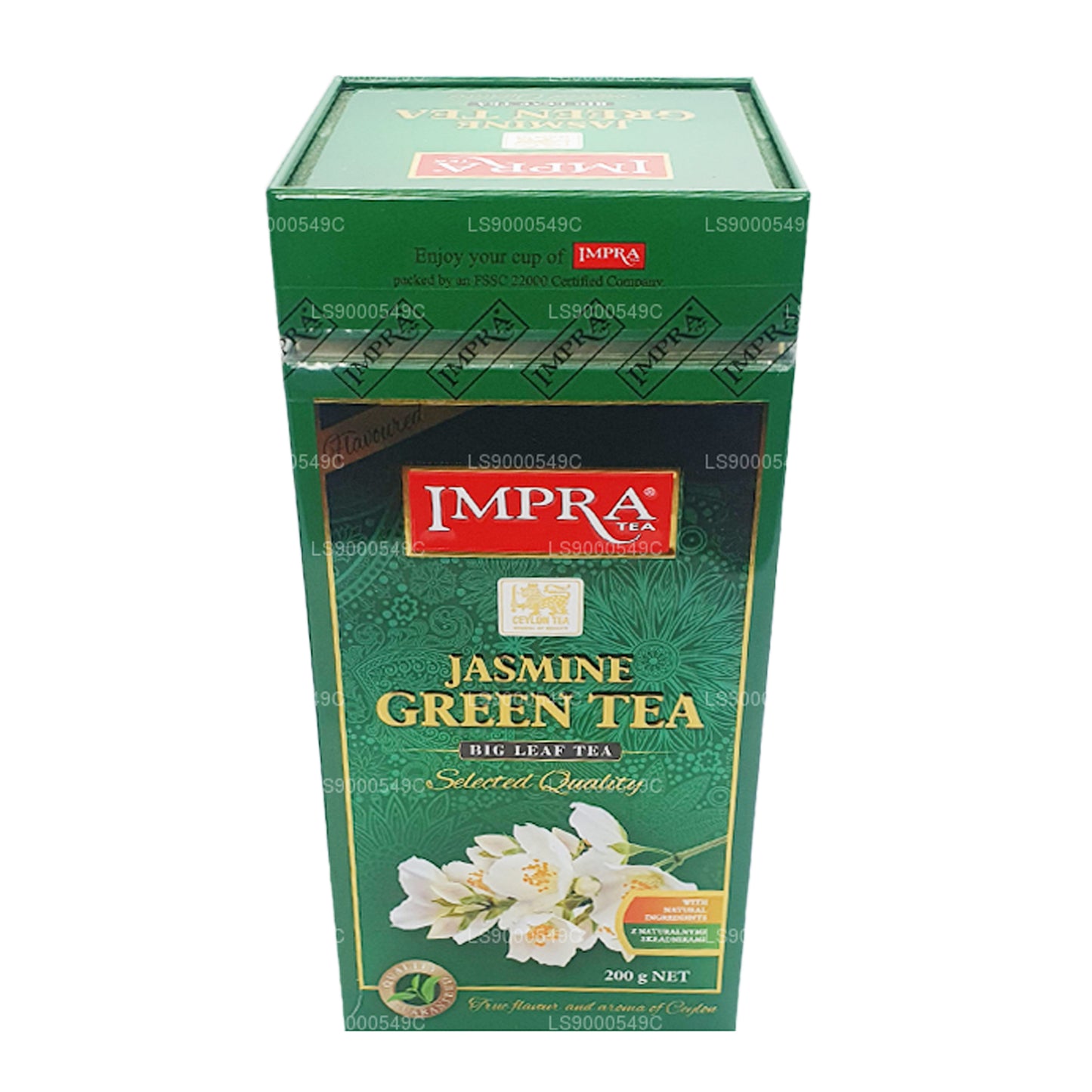 Impra Jasmine Green Tea Big Leaf (200g) Meatal Caddy