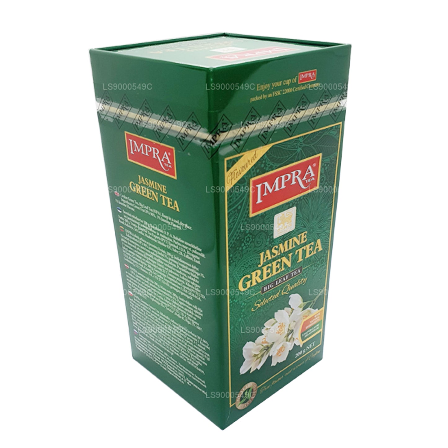 Impra Jasmine Green Tea Big Leaf (200g) Meatal Caddy