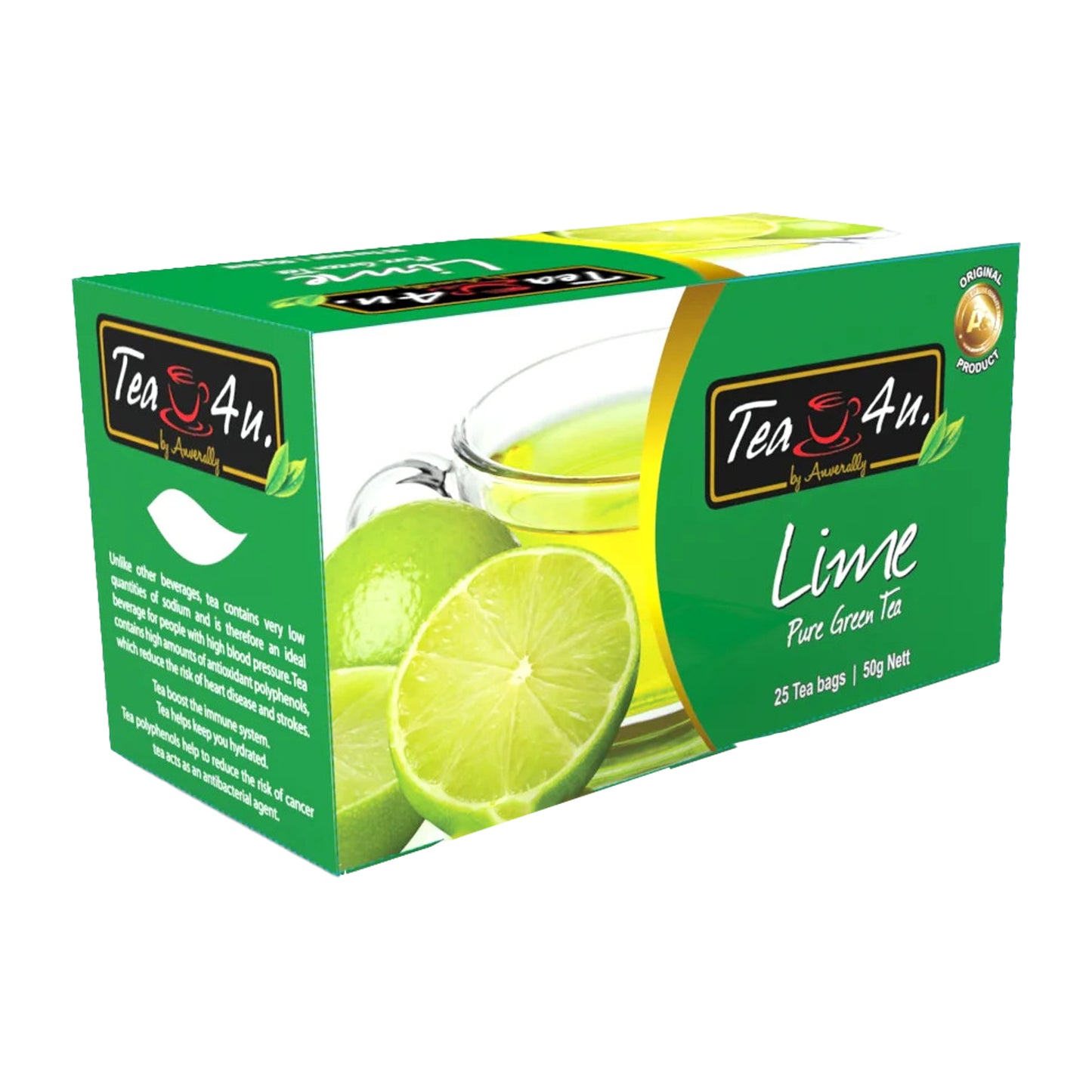 Tea4U Lime zelený čaj (50g) 25 čajových sáčků