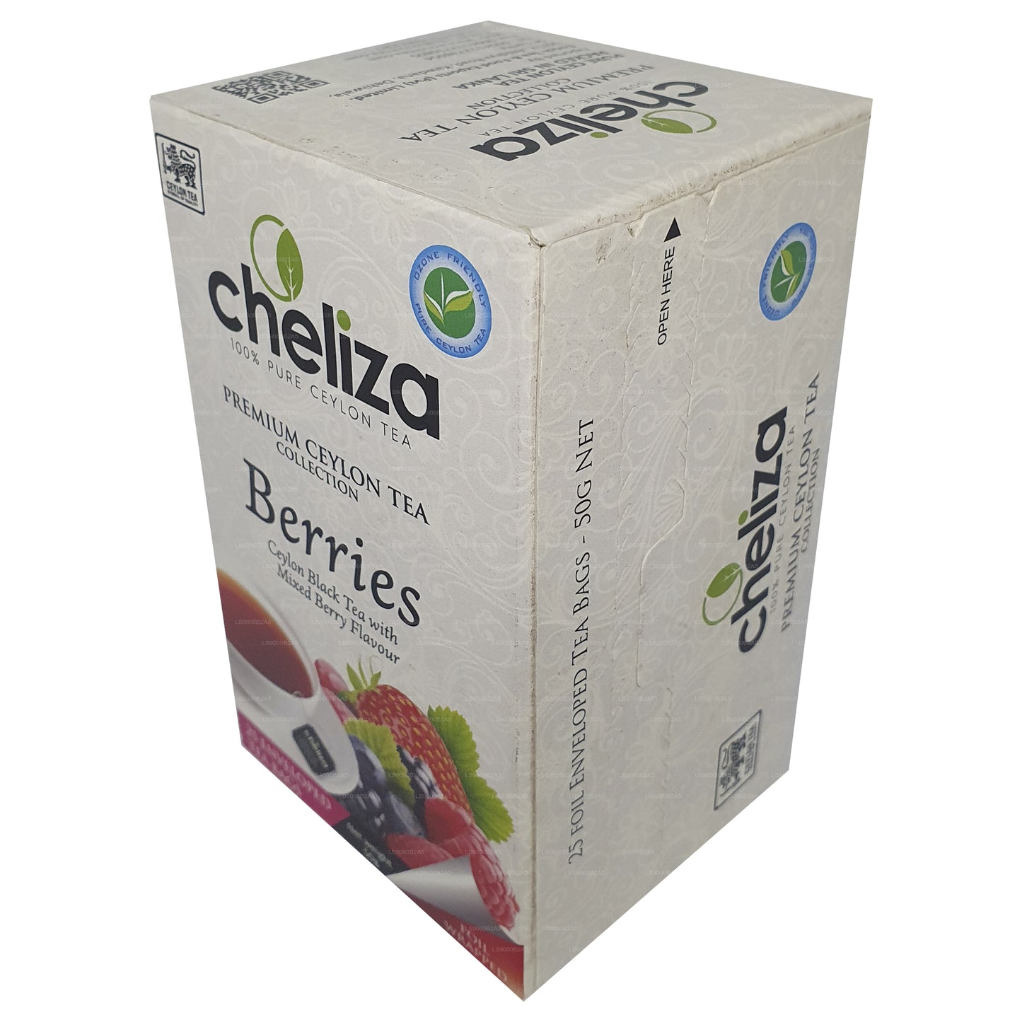 Cheliza Ceylon Black Tea with Mixed Berry Flavour (50g) 25 Tea Bags