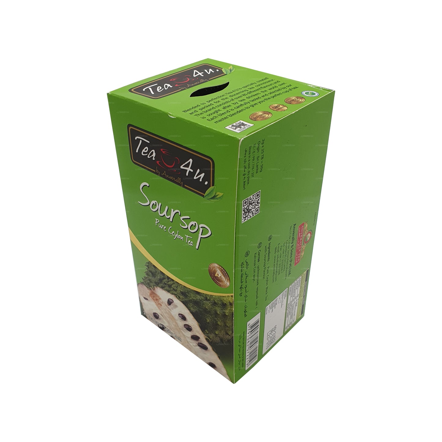 Tea4U Černý čaj se soursopem (50g) 25 čajových sáčků