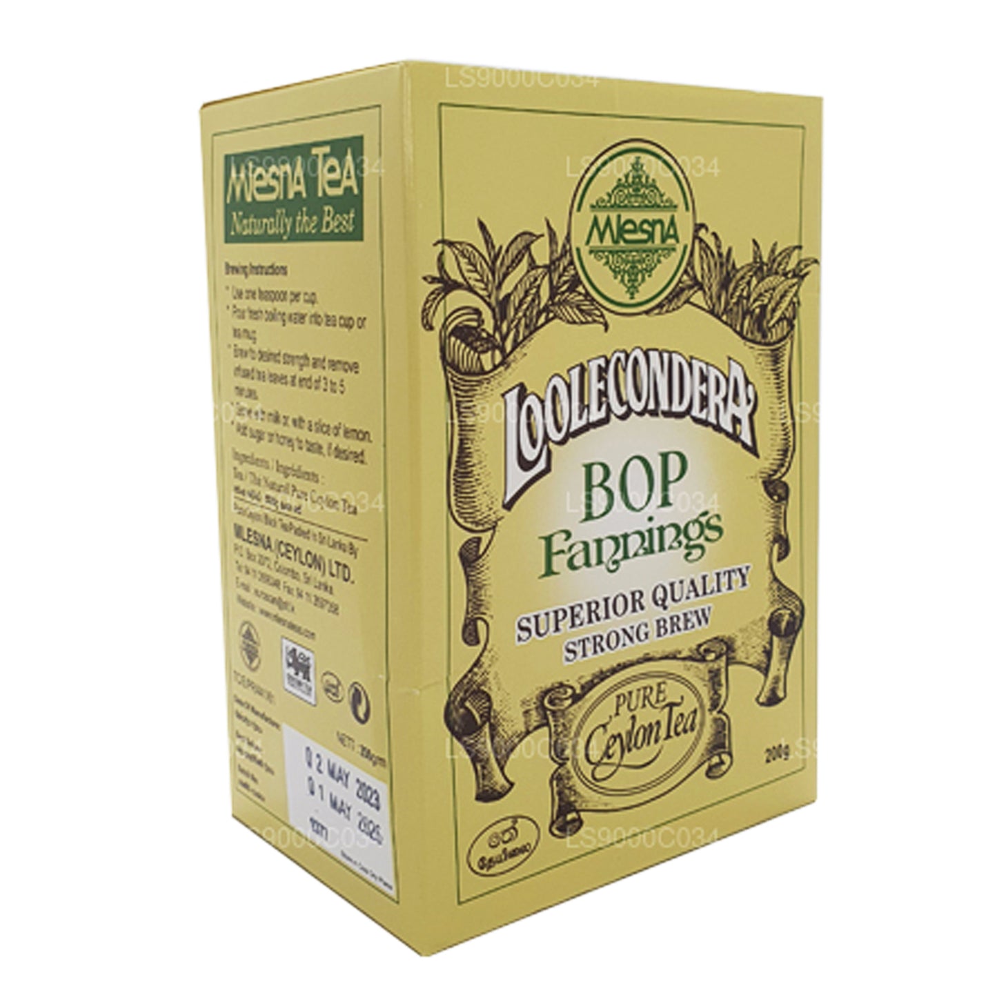Mlesna Loolecondera BOP Fannings Strong Brew sypký čaj (200g)