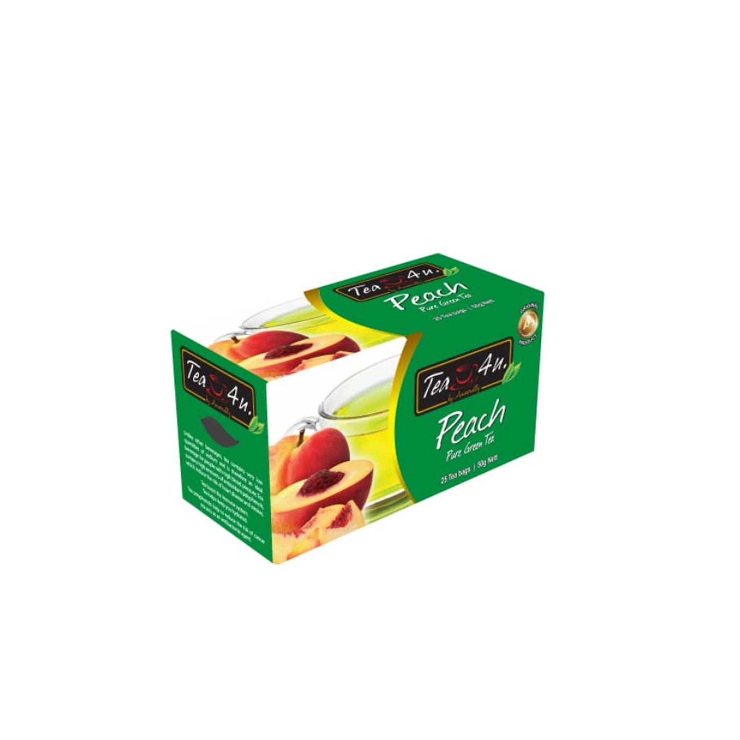 Tea4U Peach zelený čaj (50g) 25 čajových sáčků