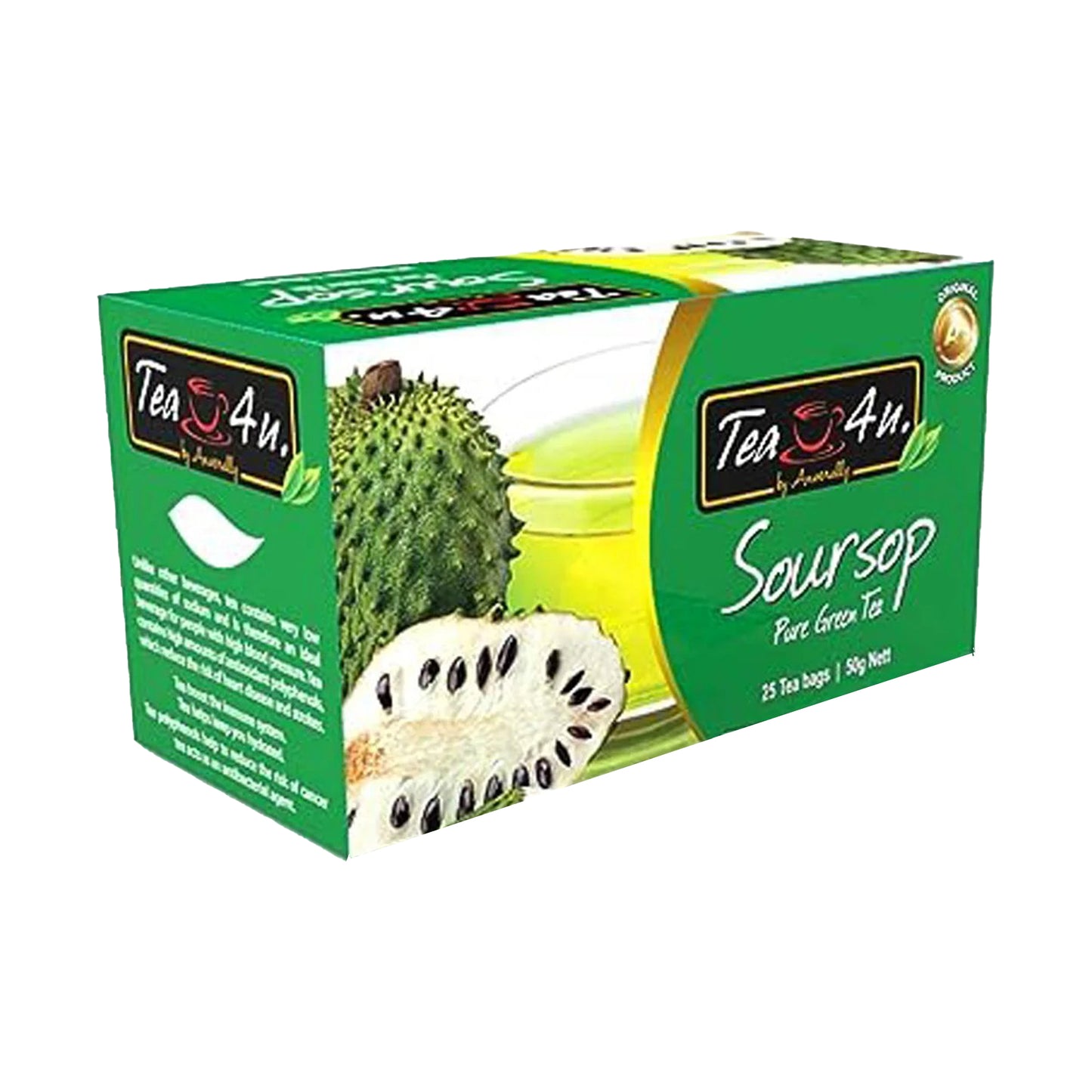 Tea4U Zelený čaj se soursopem (50g) 25 čajových sáčků