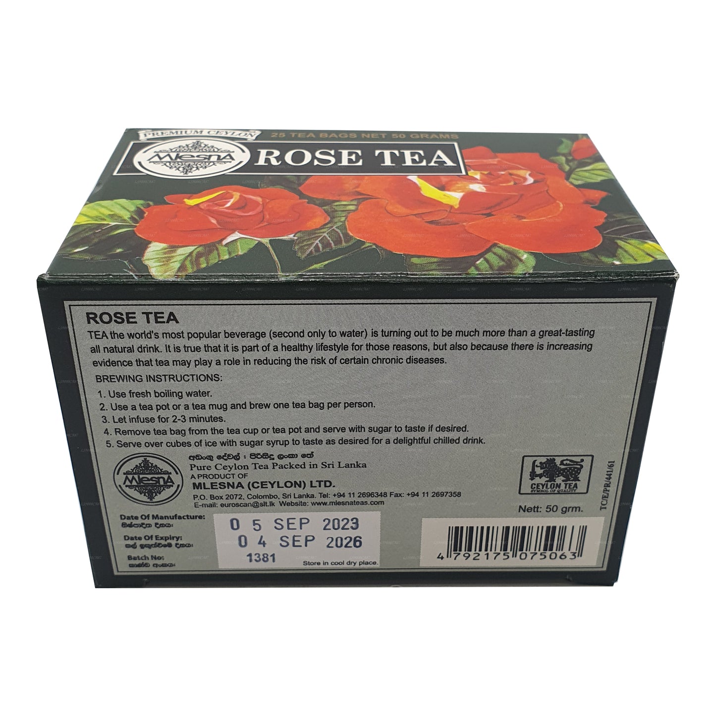 Mlesna Rose Tea (50g) 25 čajových sáčků