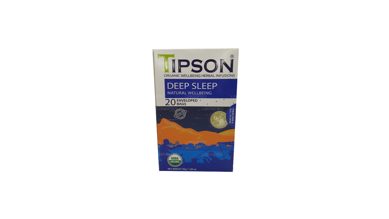 Tipson Organic Deep Sleep Natural Wellbeing 20 Enveloped Bags (30g)