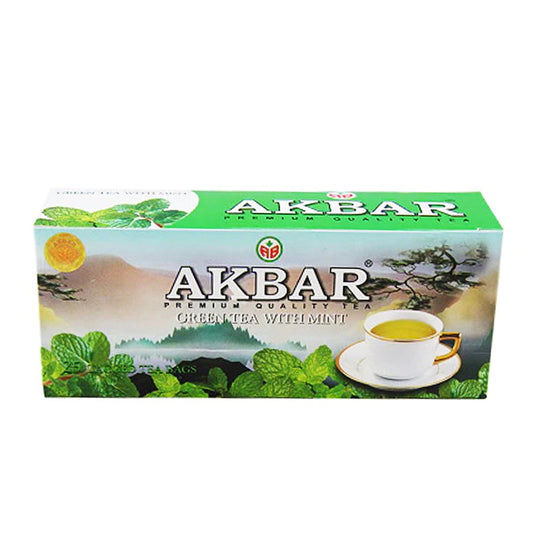 Akbar Zelený čaj s mátou (200g) 100 čajových sáčků
