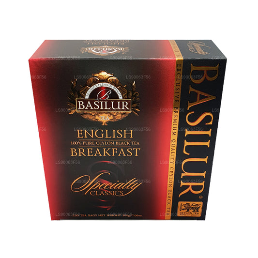 Basilur English Breakfast Čistý ceylonský černý čaj (200g) 100 čajových sáčků