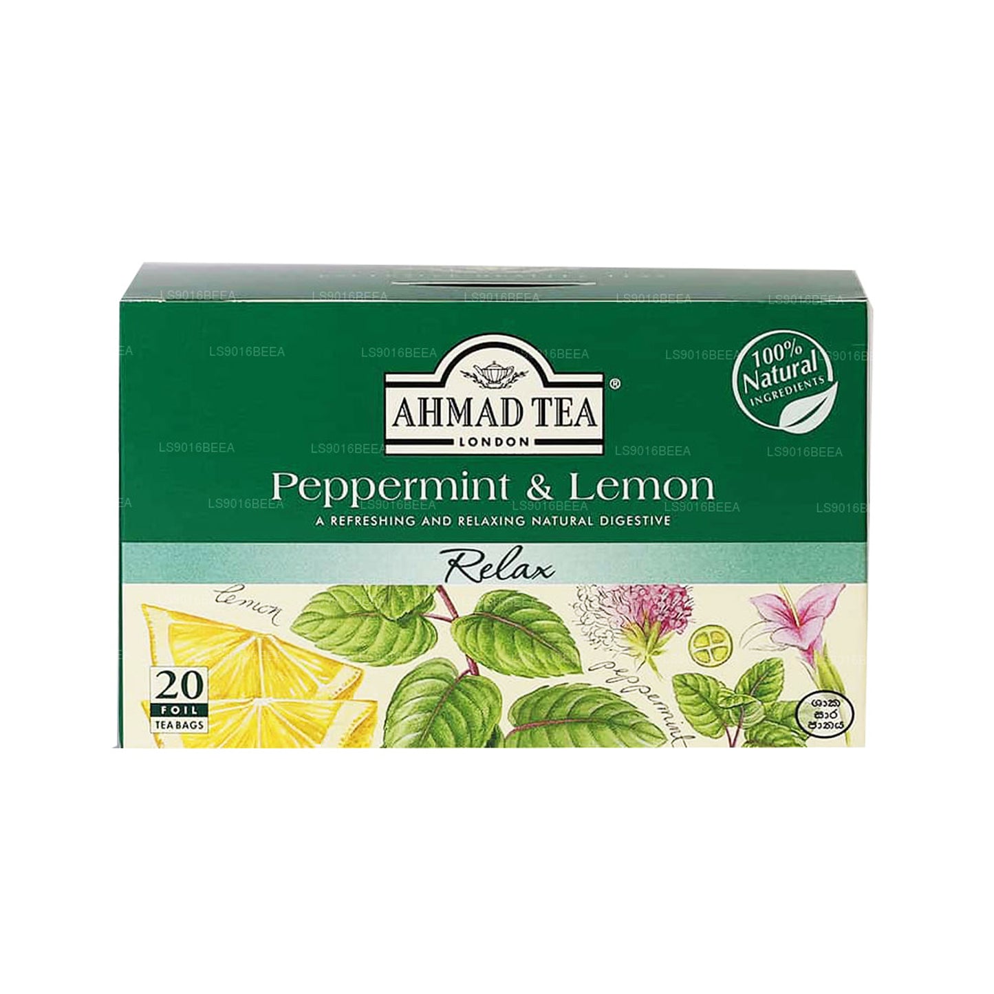 Ahmad Tea Máta peprná a citronový čaj (40g) 20 fóliových čajových sáčků