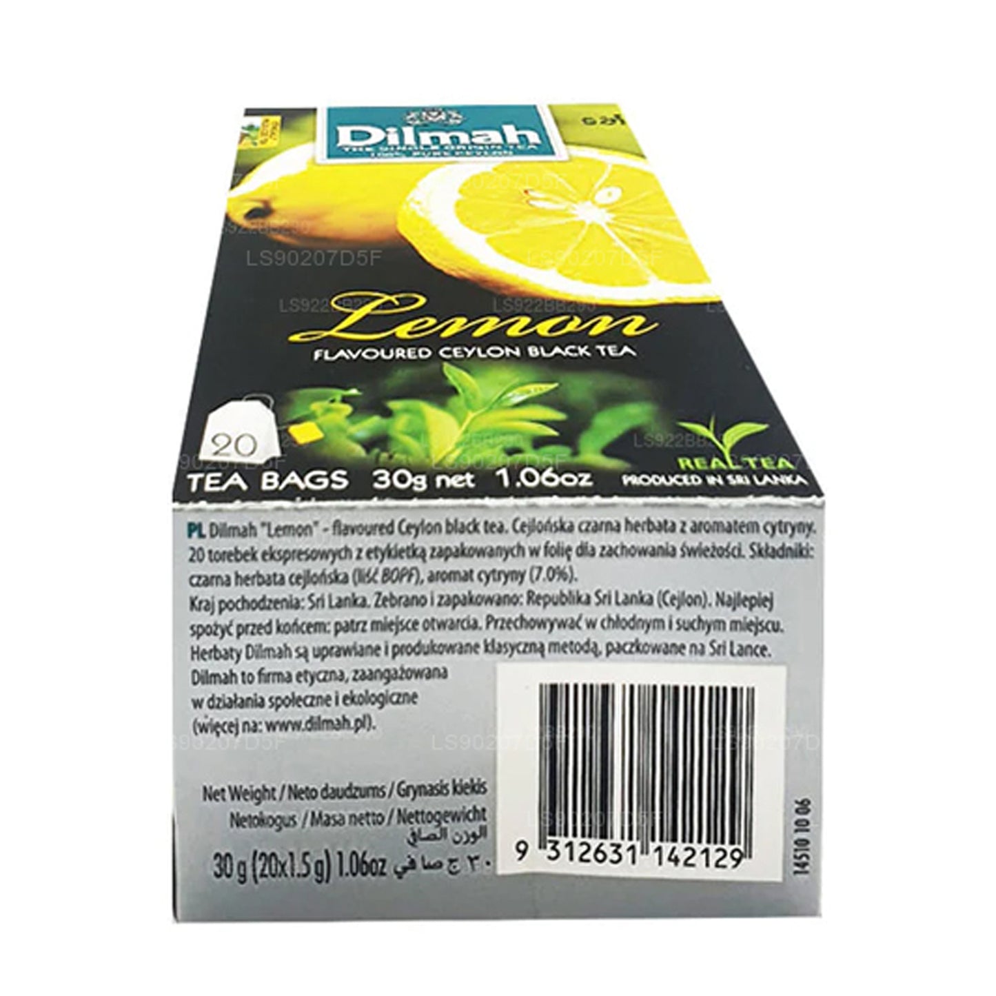 Dilmah Lemon Flavored Tea (30g) 20 Tea Bags