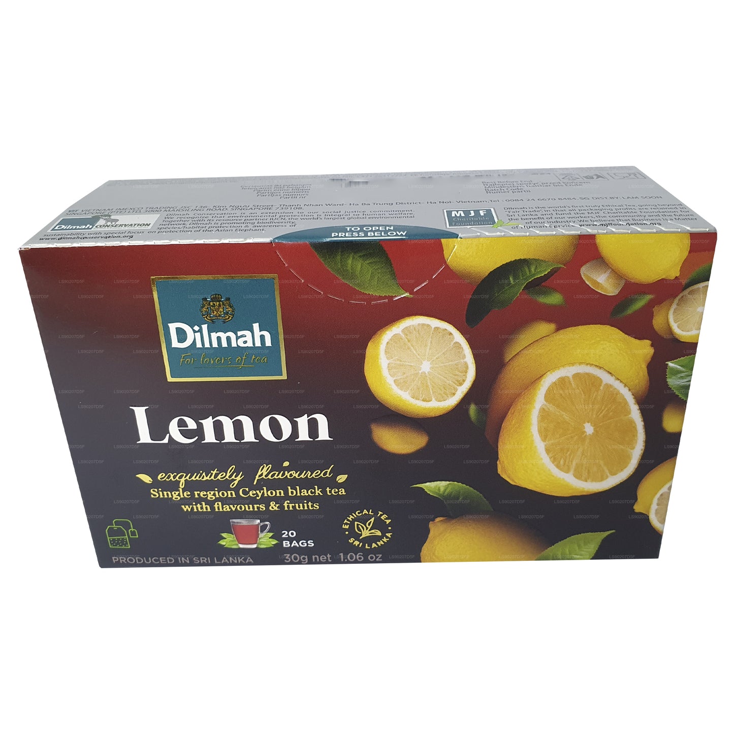 Dilmah Lemon Flavored Tea (30g) 20 Tea Bags