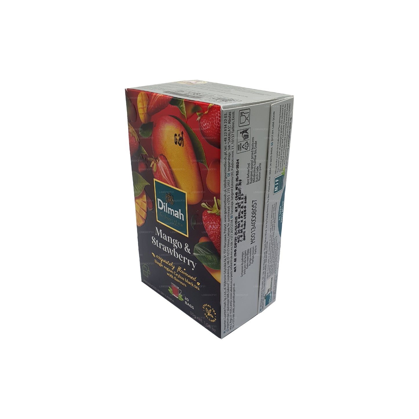 Dilmah Mango and Strawberry Flavored Tea (30g) 20 Tea Bags