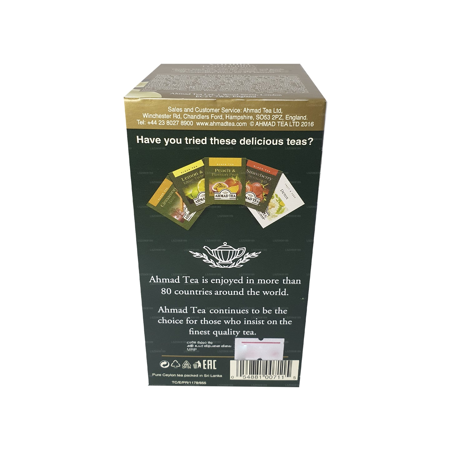 Ahmad Tea Vanilla Tranquility Flavoured Black Tea (40g) 20 Foil Tea Bags