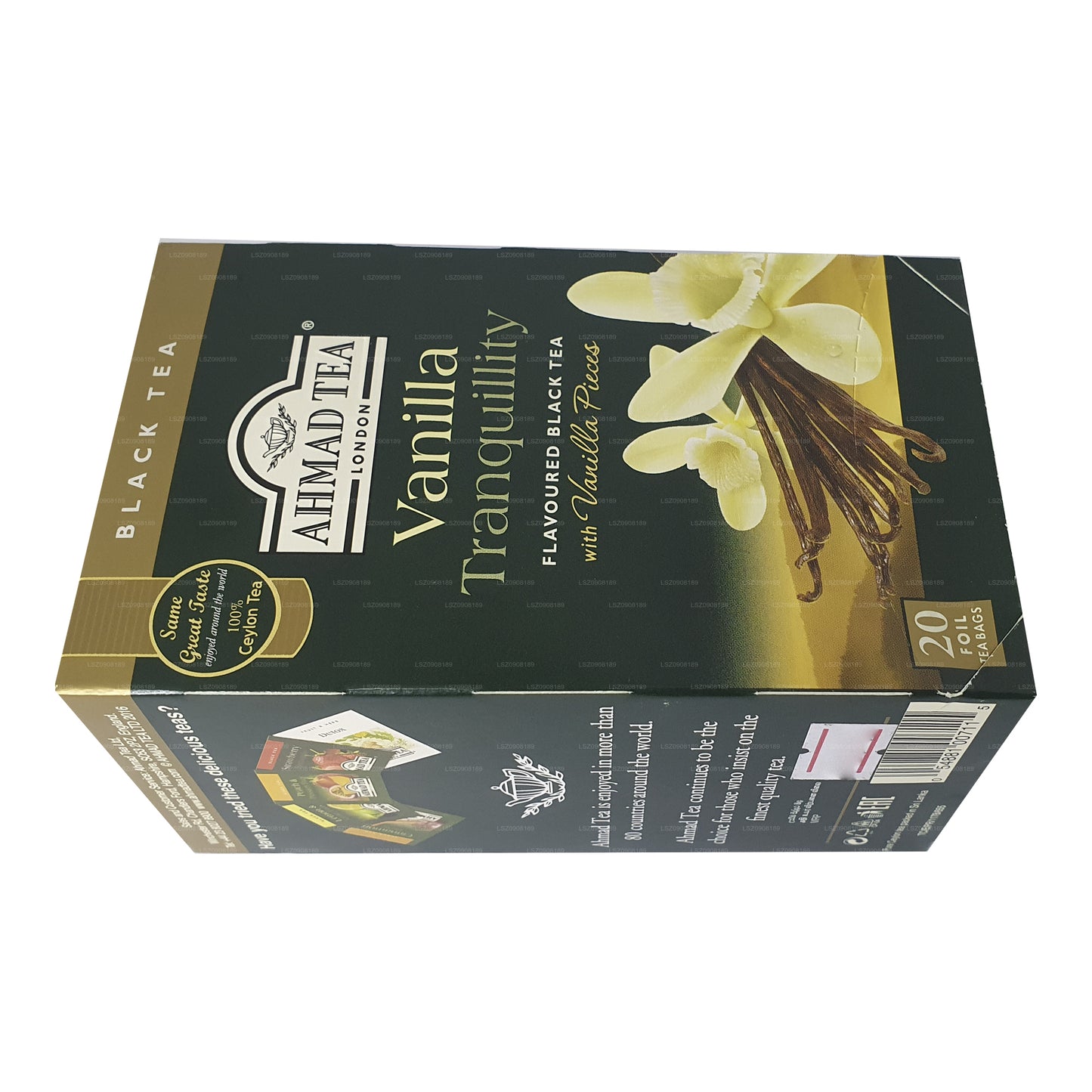 Ahmad Tea Vanilla Tranquility Flavoured Black Tea (40g) 20 Foil Tea Bags