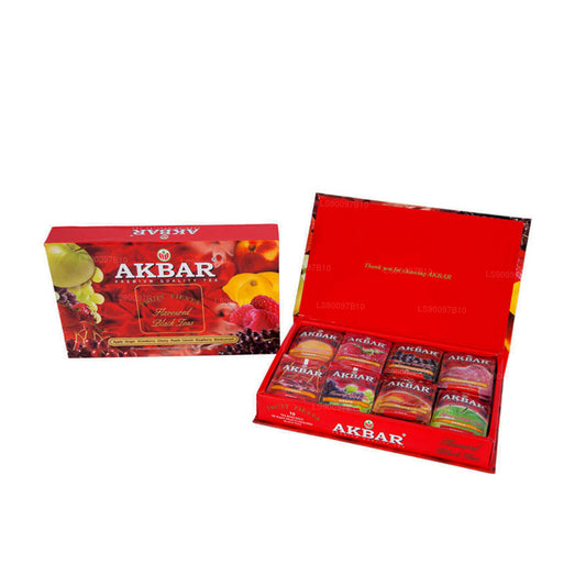 Akbar Fruit Fiesta Dárková krabička s příchutí černého čaje 80 čajových sáčků (160g)