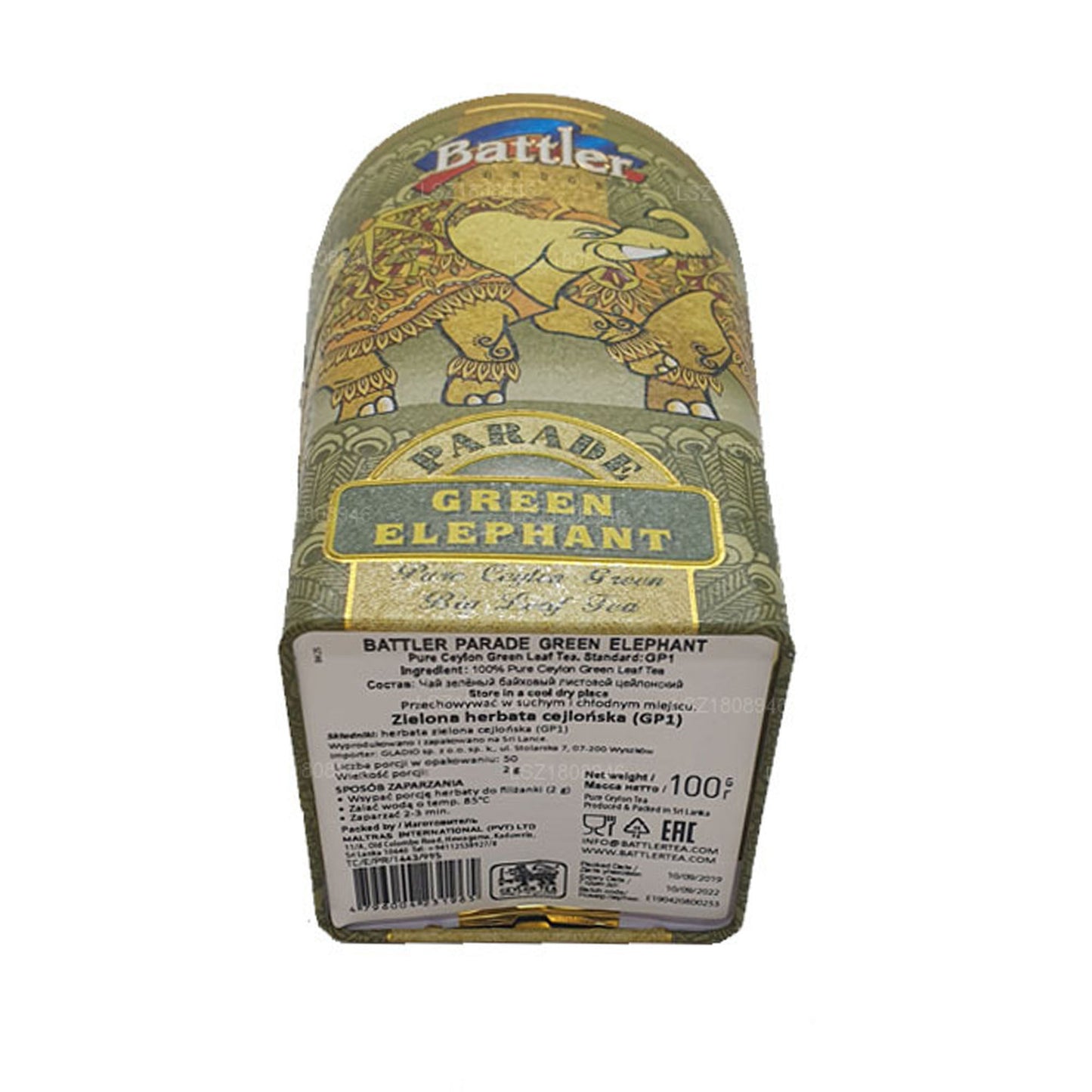 Battler Parade Green Elephant (100g) Plechová krabička