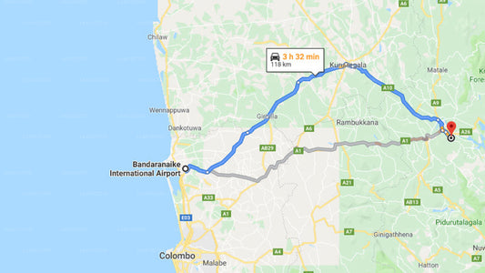 Colombo Airport (CMB) to Ampitiya City Private Transfer