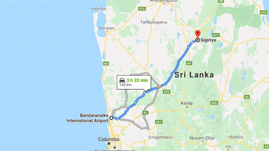 Transfer between Colombo (CMB) Airport and The Elephant Corridor, Sigiriya