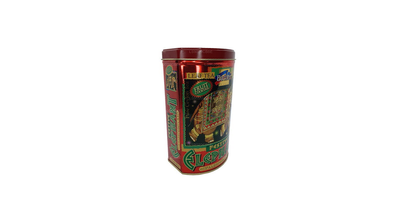 Battler Festive Elephant Fruit Cocktail Tin Caddy (100g)