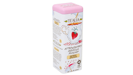 Tealia Strawberry Hibiscus Rosehip 15 Pyramid Tea Bags (30g)