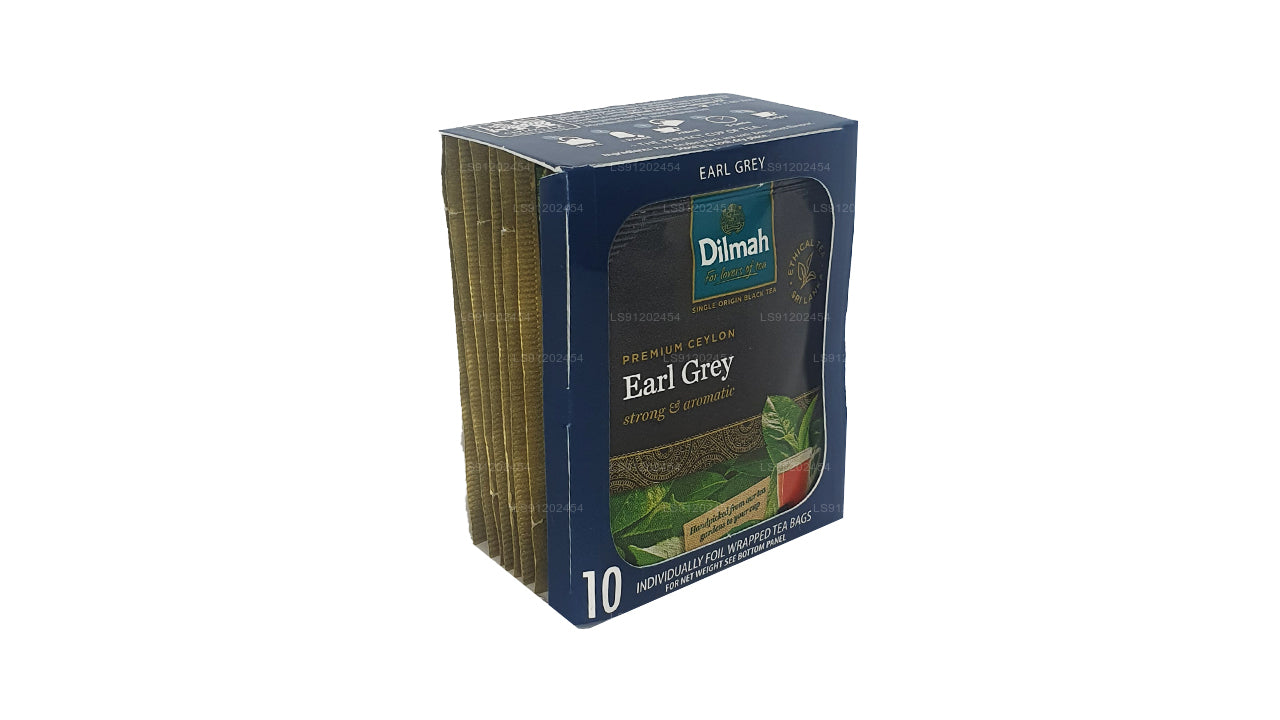 Dilmah Earl Grey Tea (20g) 10 Individually Foil Wrapped Tea Bags